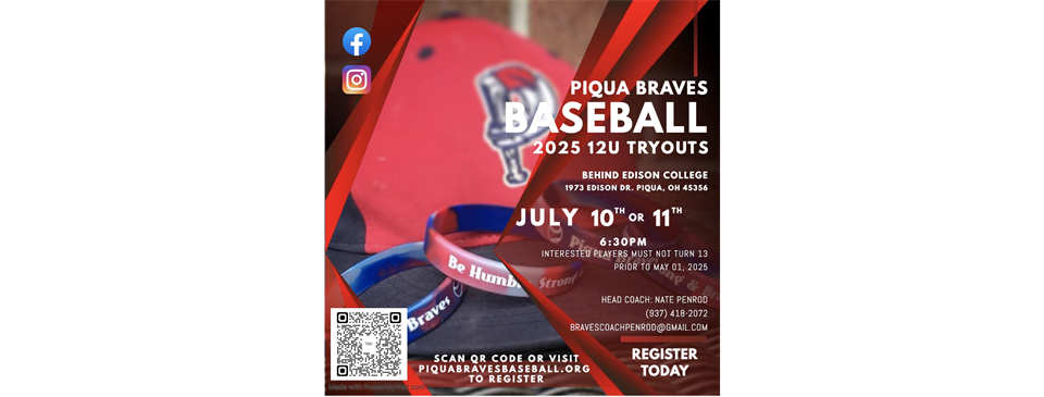 12U Tryout Dates Announced